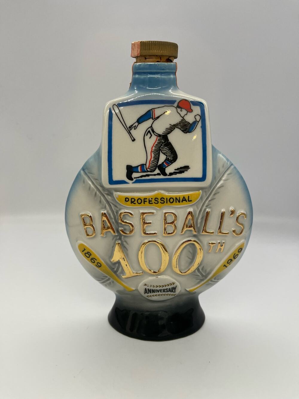 Vintage 1969 Professional Baseball 100th Anniversary Jim James Beam Decanter